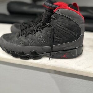 2010 Nike Air Jordan IX 9 Retro Black/ Red-Dark Charcoal